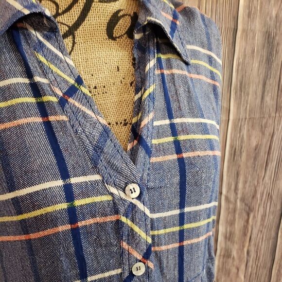 Tracy Reese Plenty Button Front Plaid Shirt - Picture 5 of 14